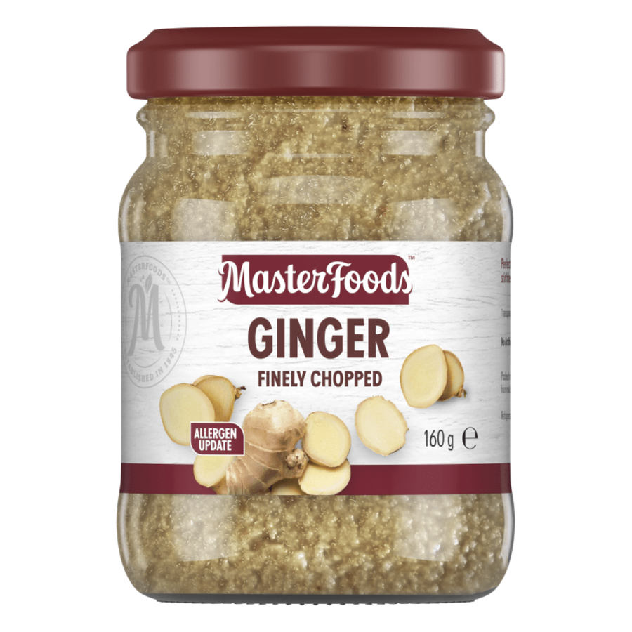 Master Foods Ginger Finely Chopped- 160g | Auckland Grocery Delivery Get Master Foods Ginger Finely Chopped- 160g delivered to your doorstep by your local Auckland grocery delivery. Shop Paddock To Pantry. Convenient online food shopping in NZ | Grocery Delivery Auckland | Grocery Delivery Nationwide | Fruit Baskets NZ | Online Food Shopping NZ 