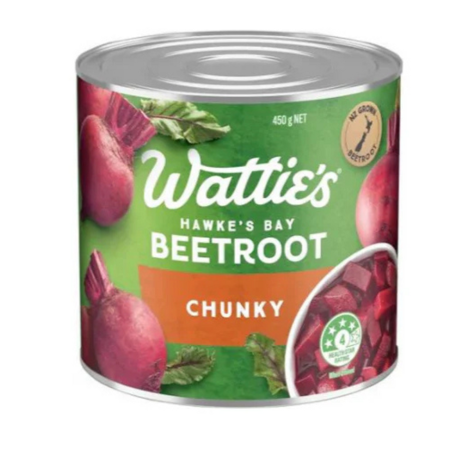 Watties Beetroot Chunky 450g | Auckland Grocery Delivery Get Watties Beetroot Chunky 450g delivered to your doorstep by your local Auckland grocery delivery. Shop Paddock To Pantry. Convenient online food shopping in NZ | Grocery Delivery Auckland | Grocery Delivery Nationwide | Fruit Baskets NZ | Online Food Shopping NZ 