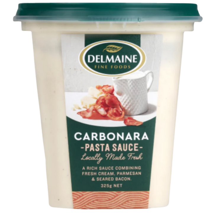 Delmaine Carbonara 325g | Auckland Grocery Delivery Get Delmaine Carbonara 325g delivered to your doorstep by your local Auckland grocery delivery. Shop Paddock To Pantry. Convenient online food shopping in NZ | Grocery Delivery Auckland | Grocery Delivery Nationwide | Fruit Baskets NZ | Online Food Shopping NZ Delmaine Carbonara 325gm | Auckland Grocery Delivery Get Delmaine Carbonara 325gm delivered to your doorstep with Auckland grocery delivery from Paddock To Pantry. Convenient online food shopping in 