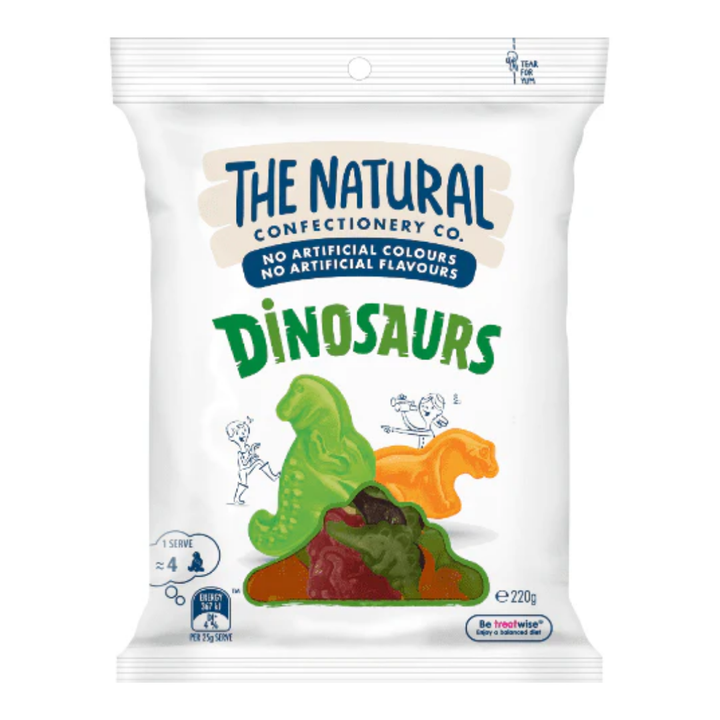 The Natural Confectionary Co. Dinosaurs 220g | Auckland Grocery Delivery Get The Natural Confectionary Co. Dinosaurs 220g delivered to your doorstep by your local Auckland grocery delivery. Shop Paddock To Pantry. Convenient online food shopping in NZ | Grocery Delivery Auckland | Grocery Delivery Nationwide | Fruit Baskets NZ | Online Food Shopping NZ Shop The Natural Confectionery Co. Dinosaurs at Paddock to Pantry – fun, fruity gummies with fast, fresh NZ-wide grocery delivery.
