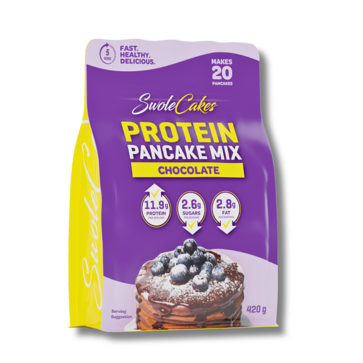 Swole Cakes Protein Pancake Mix Chocolate | Auckland Grocery Delivery Get Swole Cakes Protein Pancake Mix Chocolate delivered to your doorstep by your local Auckland grocery delivery. Shop Paddock To Pantry. Convenient online food shopping in NZ | Grocery Delivery Auckland | Grocery Delivery Nationwide | Fruit Baskets NZ | Online Food Shopping NZ Swole Cakes Chocolate Protein Pancake Mix – rich flavour, high protein, and easy to make. The perfect fuel for your mornings or workouts.