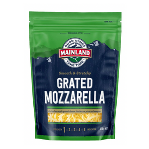 Mainland Grated Mozzarella 375g | Auckland Grocery Delivery Get Mainland Grated Mozzarella 375g delivered to your doorstep by your local Auckland grocery delivery. Shop Paddock To Pantry. Convenient online food shopping in NZ | Grocery Delivery Auckland | Grocery Delivery Nationwide | Fruit Baskets NZ | Online Food Shopping NZ Our Mainland Grated Mozzarella is the perfect way to add a touch of passion to your cooking. Our Italian-style cheese is already shredded for your convenience.