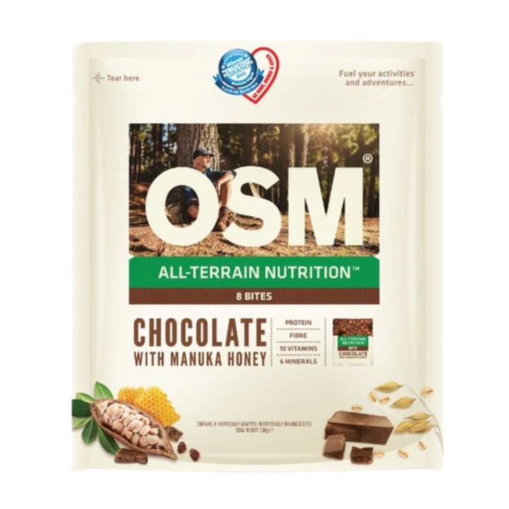 OSM Chocolate With Manuka Honey 8 Bite Pack | Auckland Grocery Delivery Get OSM Chocolate With Manuka Honey 8 Bite Pack delivered to your doorstep by your local Auckland grocery delivery. Shop Paddock To Pantry. Convenient online food shopping in NZ | Grocery Delivery Auckland | Grocery Delivery Nationwide | Fruit Baskets NZ | Online Food Shopping NZ OSM Chocolate with Manuka Honey Bites – energy-packed, delicious & nutritious snacks. 8 bite pack. Shop online at Paddock to Pantry.