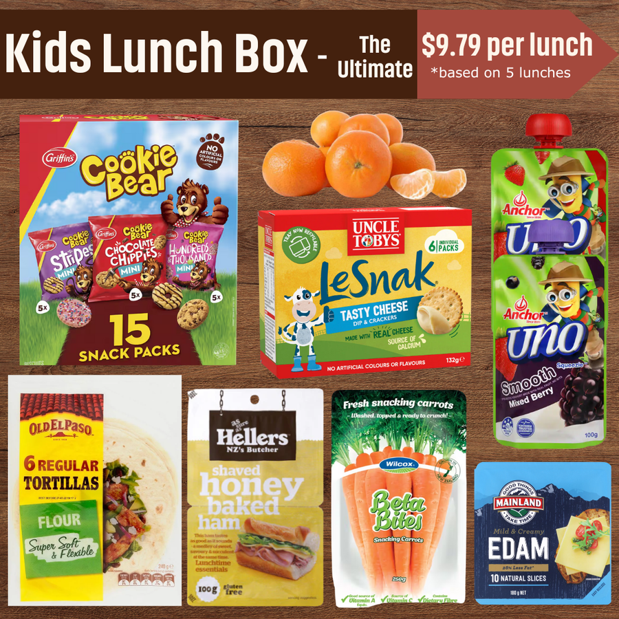 School Lunch Box - The Ultimate | Auckland Grocery Delivery Get School Lunch Box - The Ultimate delivered to your doorstep by your local Auckland grocery delivery. Shop Paddock To Pantry. Convenient online food shopping in NZ | Grocery Delivery Auckland | Grocery Delivery Nationwide | Fruit Baskets NZ | Online Food Shopping NZ Packed lunch made easy! Yoghurt, wraps, fruit, ham & snacks – the perfect school lunch box bundle for stress-free mornings.