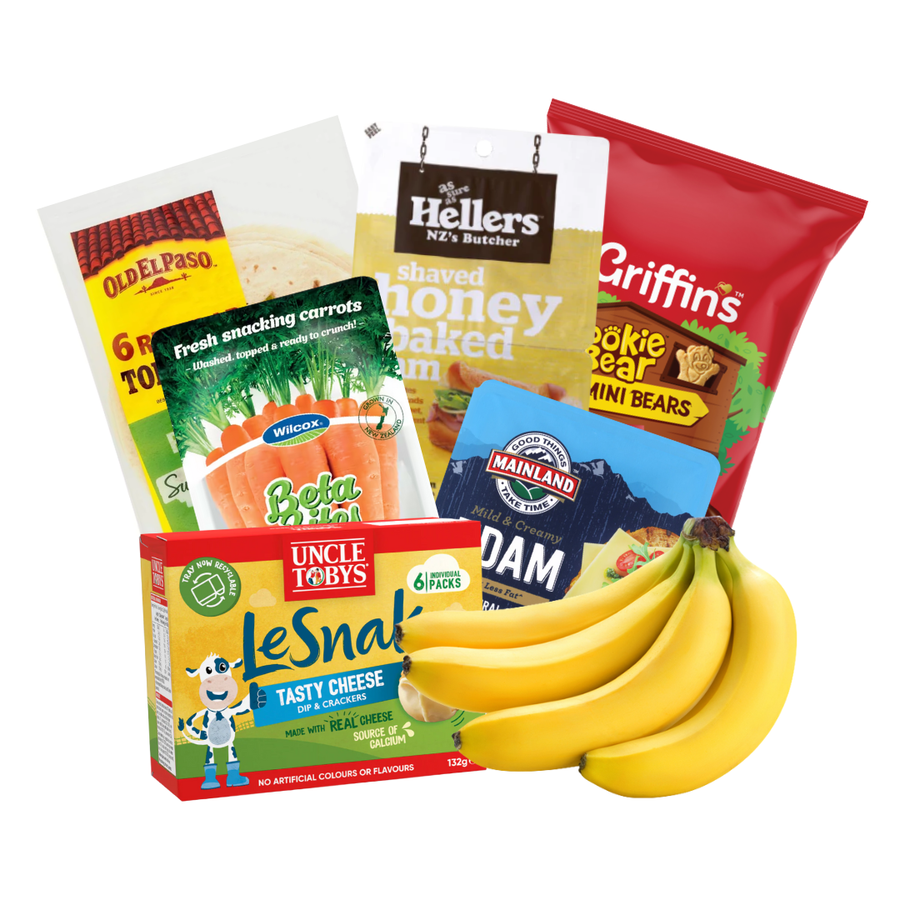 School Lunch Box - Savoury Snacker | Auckland Grocery Delivery Get School Lunch Box - Savoury Snacker delivered to your doorstep by your local Auckland grocery delivery. Shop Paddock To Pantry. Convenient online food shopping in NZ | Grocery Delivery Auckland | Grocery Delivery Nationwide | Fruit Baskets NZ | Online Food Shopping NZ Ready-to-pack savoury school lunch box bundle with ham, cheese, wraps, snacks, fruit & more. Easy, tasty, kid-friendly lunches made simple.