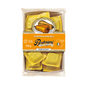 Bertagni Pumpkin Ravioli 250g | Auckland Grocery Delivery Get Bertagni Pumpkin Ravioli 250g delivered to your doorstep by your local Auckland grocery delivery. Shop Paddock To Pantry. Convenient online food shopping in NZ | Grocery Delivery Auckland | Grocery Delivery Nationwide | Fruit Baskets NZ | Online Food Shopping NZ Simplicity of Italian cuisine, the fresh filled pasta are simple to prepare, ensuring an authentic Italian meal on the table in minutes | Auckland Food Delivery