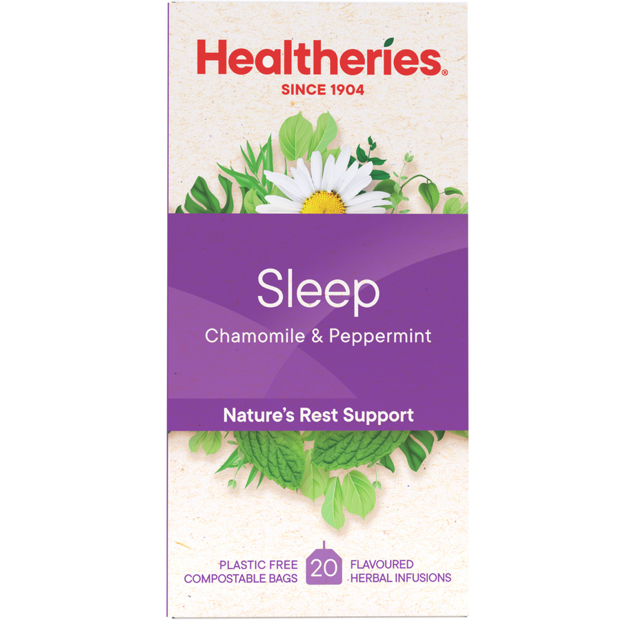 Healtheries Sleep Herbal Tea Chamomile & Peppermint 20 Pack | Auckland Grocery Delivery Get Healtheries Sleep Herbal Tea Chamomile & Peppermint 20 Pack delivered to your doorstep by your local Auckland grocery delivery. Shop Paddock To Pantry. Convenient online food shopping in NZ | Grocery Delivery Auckland | Grocery Delivery Nationwide | Fruit Baskets NZ | Online Food Shopping NZ 