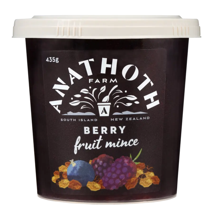 Anathoth Berry Fruit Mince | Auckland Grocery Delivery Get Anathoth Berry Fruit Mince delivered to your doorstep by your local Auckland grocery delivery. Shop Paddock To Pantry. Convenient online food shopping in NZ | Grocery Delivery Auckland | Grocery Delivery Nationwide | Fruit Baskets NZ | Online Food Shopping NZ 