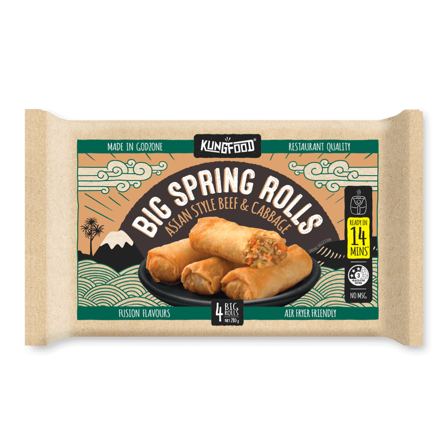 Kungfood Beef and Cabbage Spring Rolls | Auckland Grocery Delivery Get Kungfood Beef and Cabbage Spring Rolls delivered to your doorstep by your local Auckland grocery delivery. Shop Paddock To Pantry. Convenient online food shopping in NZ | Grocery Delivery Auckland | Grocery Delivery Nationwide | Fruit Baskets NZ | Online Food Shopping NZ Kungfood Beef & Cabbage Spring Rolls – a quick, crispy dinner or snack. Easy air fryer option. Delivered NZ-wide from your trusted online grocer