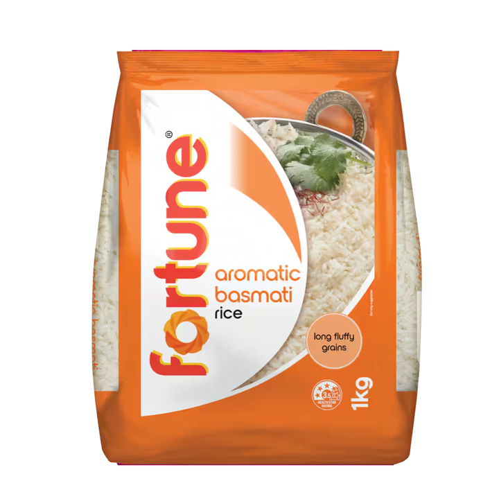 Fortune Basmati Rice | Auckland Grocery Delivery Get Fortune Basmati Rice delivered to your doorstep by your local Auckland grocery delivery. Shop Paddock To Pantry. Convenient online food shopping in NZ | Grocery Delivery Auckland | Grocery Delivery Nationwide | Fruit Baskets NZ | Online Food Shopping NZ Long grain basmati rice perfect for biryani, curries & meal prep. Easy meal ingredients delivered NZ-wide. Shop groceries online now. 