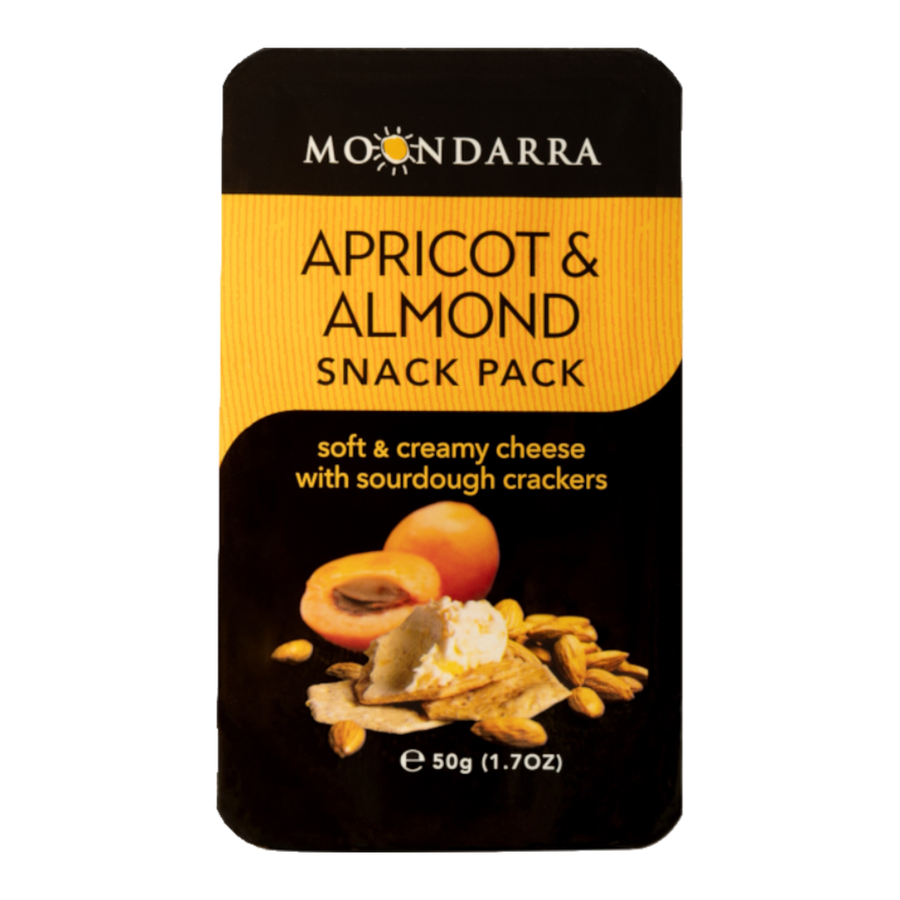 Moondarra Snack Pack Apricot & Almond 50g | Auckland Grocery Delivery Get Moondarra Snack Pack Apricot & Almond 50g delivered to your doorstep by your local Auckland grocery delivery. Shop Paddock To Pantry. Convenient online food shopping in NZ | Grocery Delivery Auckland | Grocery Delivery Nationwide | Fruit Baskets NZ | Online Food Shopping NZ Creamy cheese with apricot & almonds. A perfect snack or platter addition. Shop online with NZ-wide grocery delivery.