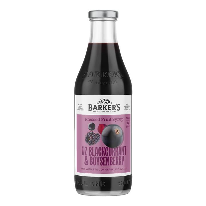Barkers NZ Blackcurrant and Boysenberry Syrup 710ml | Auckland Grocery Delivery Get Barkers NZ Blackcurrant and Boysenberry Syrup 710ml delivered to your doorstep by your local Auckland grocery delivery. Shop Paddock To Pantry. Convenient online food shopping in NZ | Grocery Delivery Auckland | Grocery Delivery Nationwide | Fruit Baskets NZ | Online Food Shopping NZ Delicious NZ blackcurrant & boysenberry syrup – perfect for drinks & desserts. Made in NZ, no artificial sweeteners. Order online with nationwi