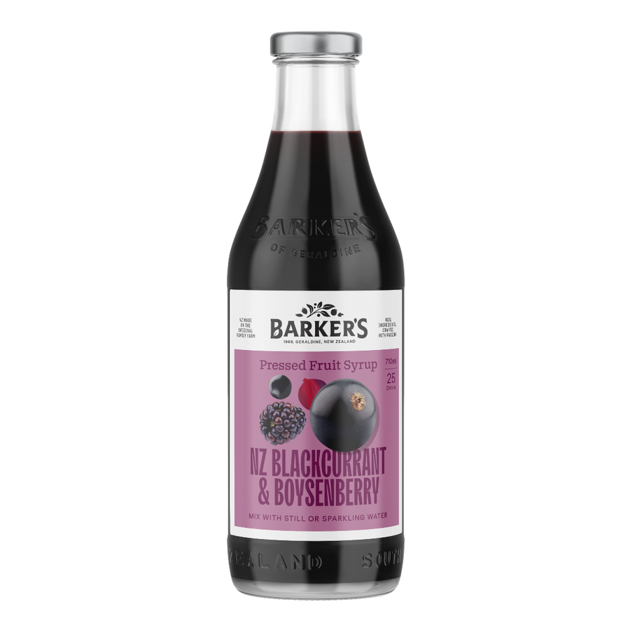 Barkers NZ Blackcurrant and Boysenberry Syrup 710ml | Auckland Grocery Delivery Get Barkers NZ Blackcurrant and Boysenberry Syrup 710ml delivered to your doorstep by your local Auckland grocery delivery. Shop Paddock To Pantry. Convenient online food shopping in NZ | Grocery Delivery Auckland | Grocery Delivery Nationwide | Fruit Baskets NZ | Online Food Shopping NZ Delicious NZ blackcurrant & boysenberry syrup – perfect for drinks & desserts. Made in NZ, no artificial sweeteners. Order online with nationwi