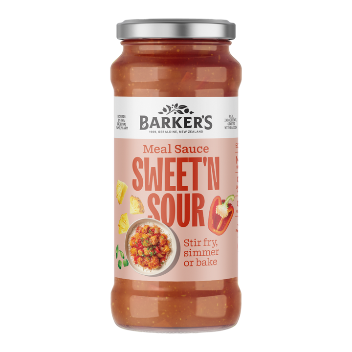 Barkers Sweet and Sour Meal Sauce | Auckland Grocery Delivery Get Barkers Sweet and Sour Meal Sauce delivered to your doorstep by your local Auckland grocery delivery. Shop Paddock To Pantry. Convenient online food shopping in NZ | Grocery Delivery Auckland | Grocery Delivery Nationwide | Fruit Baskets NZ | Online Food Shopping NZ Shop Barker’s Sweet & Sour Sauce 500g – a Kiwi-made favourite that’s gluten free and vegetarian. Perfect for quick, easy weeknight dinners. Delivered NZ-wide.