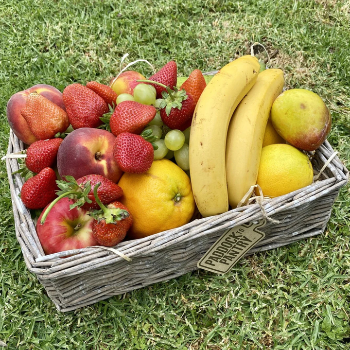 Fresh Fruit Basket | Auckland Grocery Delivery Get Fresh Fruit Basket delivered to your doorstep by your local Auckland grocery delivery. Shop Paddock To Pantry. Convenient online food shopping in NZ | Grocery Delivery Auckland | Grocery Delivery Nationwide | Fruit Baskets NZ | Online Food Shopping NZ Fresh, healthy & beautiful - a gift doesn't get more delightful than a fresh Fruit Basket. Fruit Basket Auckland Delivery 7 Days
