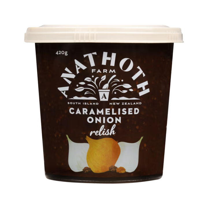 Anathoth Farm Relish Caramelised Onion | Auckland Grocery Delivery Get Anathoth Farm Relish Caramelised Onion delivered to your doorstep by your local Auckland grocery delivery. Shop Paddock To Pantry. Convenient online food shopping in NZ | Grocery Delivery Auckland | Grocery Delivery Nationwide | Fruit Baskets NZ | Online Food Shopping NZ Shop Anathoth Farm Caramelised Onion Relish – NZ-made, gluten-free and vegan. Perfect for burgers, meats or platters. Delivered nationwide.
