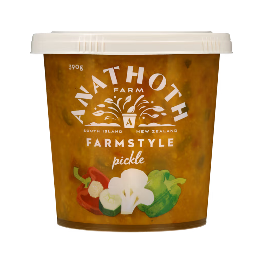 Anathoth Farm Pickled Farmstyle | Auckland Grocery Delivery Get Anathoth Farm Pickled Farmstyle delivered to your doorstep by your local Auckland grocery delivery. Shop Paddock To Pantry. Convenient online food shopping in NZ | Grocery Delivery Auckland | Grocery Delivery Nationwide | Fruit Baskets NZ | Online Food Shopping NZ Shop Anathoth Farm Farmstyle Pickle – NZ-made, gluten free and vegan. Perfect with cheese, meats or sandwiches. Delivered nationwide.