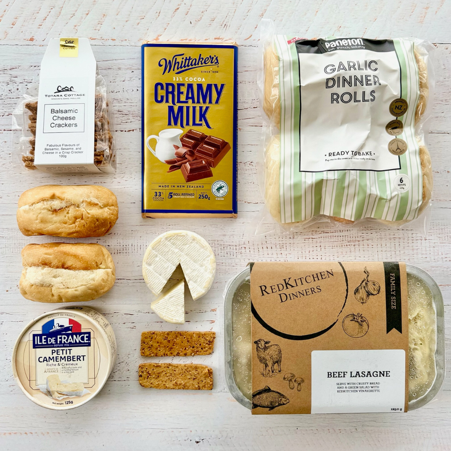 Dinner For Two Pack | Auckland Grocery Delivery Get Dinner For Two Pack delivered to your doorstep by your local Auckland grocery delivery. Shop Paddock To Pantry. Convenient online food shopping in NZ | Grocery Delivery Auckland | Grocery Delivery Nationwide | Fruit Baskets NZ | Online Food Shopping NZ Dinner For Two Pack – Gourmet care package with lasagne, cheese, garlic bread & chocolate. Easy gift delivered NZ-wide from our online grocery store.