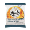 Hub New York Pepper Steak Pie Gourmet pepper steak pie baked fresh from frozen. Tender beef in rich pepper gravy with golden pastry. Shop Hub pies online NZ-wide.