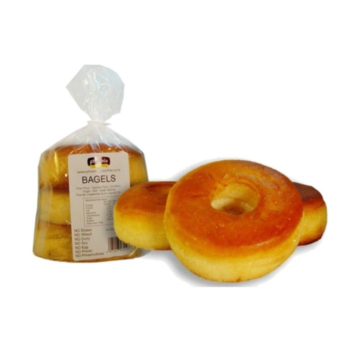Phoenix Bagels 3pk | Auckland Grocery Delivery Get Phoenix Bagels 3pk delivered to your doorstep by your local Auckland grocery delivery. Shop Paddock To Pantry. Convenient online food shopping in NZ | Grocery Delivery Auckland | Grocery Delivery Nationwide | Fruit Baskets NZ | Online Food Shopping NZ Gluten free, dairy free, egg free bagels perfect for toasting or sandwiches. Frozen for convenience. Shop Phoenix allergy-friendly bagels online NZ-wide.