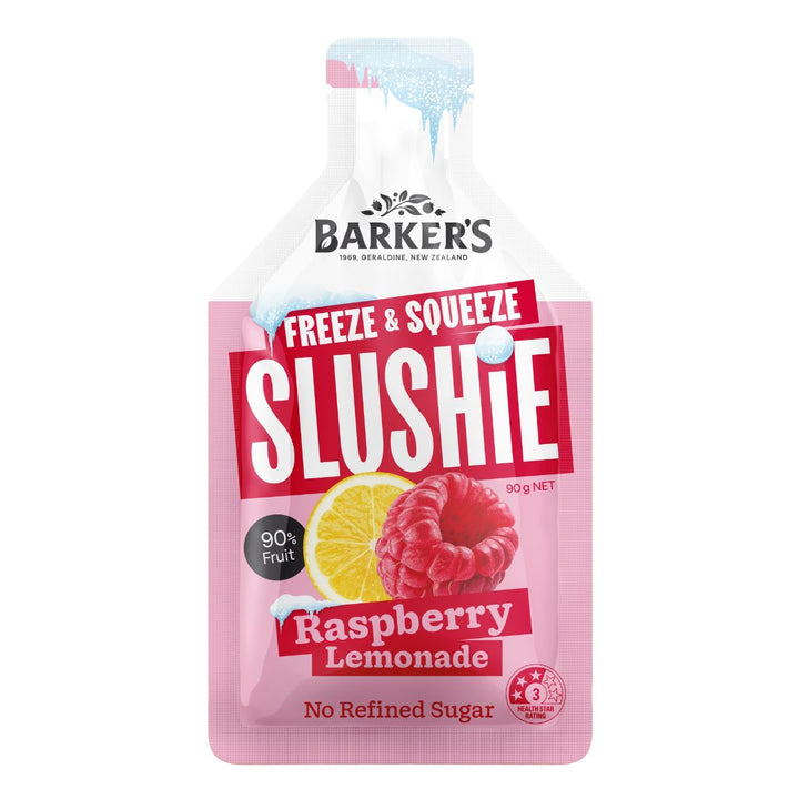 Barkers Freeze and Squeeze Raspberry Lemonade Slushie | Auckland Grocery Delivery Get Barkers Freeze and Squeeze Raspberry Lemonade Slushie delivered to your doorstep by your local Auckland grocery delivery. Shop Paddock To Pantry. Convenient online food shopping in NZ | Grocery Delivery Auckland | Grocery Delivery Nationwide | Fruit Baskets NZ | Online Food Shopping NZ Tangy raspberry lemonade slushie made in NZ. Just freeze, squeeze, and enjoy. Perfect for hot days and lunchboxes. Shop Barkers slushies on