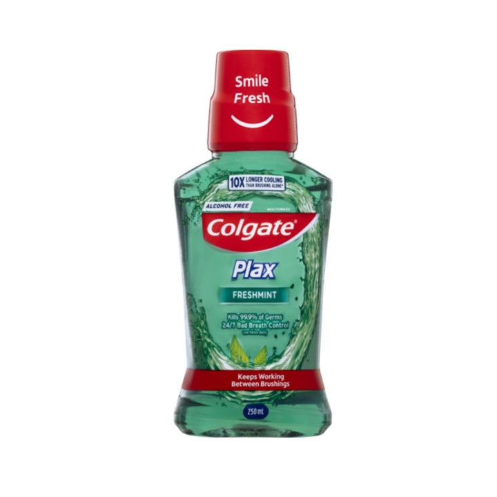 Colgate Plax Mouthwash - Fresh Mint | Auckland Grocery Delivery Get Colgate Plax Mouthwash - Fresh Mint delivered to your doorstep by your local Auckland grocery delivery. Shop Paddock To Pantry. Convenient online food shopping in NZ | Grocery Delivery Auckland | Grocery Delivery Nationwide | Fruit Baskets NZ | Online Food Shopping NZ Fresh mint mouthwash for long-lasting breath freshness and daily oral care. Alcohol-free and gentle. Shop Colgate mouthwash online NZ-wide.