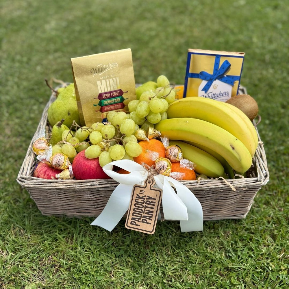 Delightful Day Fruit Basket Fresh fruit gift basket perfect for care packages, get well gifts, or thank you hampers. A healthy food gift delivered nationwide.
