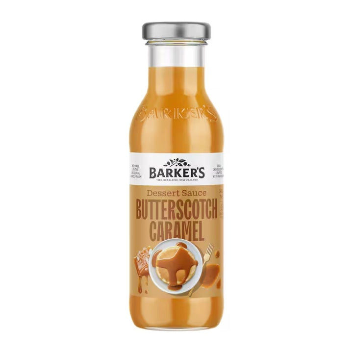 Barkers Butterscotch Caramel Sauce | Auckland Grocery Delivery Get Barkers Butterscotch Caramel Sauce delivered to your doorstep by your local Auckland grocery delivery. Shop Paddock To Pantry. Convenient online food shopping in NZ | Grocery Delivery Auckland | Grocery Delivery Nationwide | Fruit Baskets NZ | Online Food Shopping NZ Rich butterscotch caramel sauce perfect for desserts, ice cream, baking, and coffee. A premium sweet treat delivered nationwide.