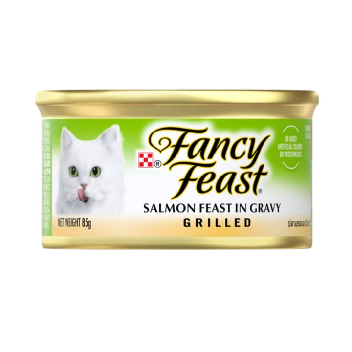 Fancy Feast Salmon In Gravy | Auckland Grocery Delivery Get Fancy Feast Salmon In Gravy delivered to your doorstep by your local Auckland grocery delivery. Shop Paddock To Pantry. Convenient online food shopping in NZ | Grocery Delivery Auckland | Grocery Delivery Nationwide | Fruit Baskets NZ | Online Food Shopping NZ Tender salmon in rich gravy for a tasty, nourishing cat meal. A favourite wet cat food option, delivered nationwide with your groceries.