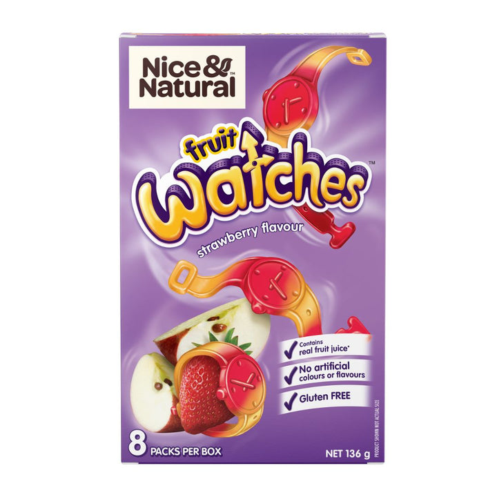 Nice and Natural Fruit Watches | Auckland Grocery Delivery Get Nice and Natural Fruit Watches delivered to your doorstep by your local Auckland grocery delivery. Shop Paddock To Pantry. Convenient online food shopping in NZ | Grocery Delivery Auckland | Grocery Delivery Nationwide | Fruit Baskets NZ | Online Food Shopping NZ Fun fruit snacks made with real fruit purée, perfect for kids’ lunchboxes and on-the-go snacking. Shop Nice & Natural online NZ-wide.