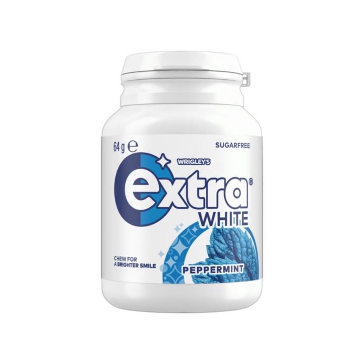 Extra White Peppermint Bottle Chewing Gum | Auckland Grocery Delivery Get Extra White Peppermint Bottle Chewing Gum delivered to your doorstep by your local Auckland grocery delivery. Shop Paddock To Pantry. Convenient online food shopping in NZ | Grocery Delivery Auckland | Grocery Delivery Nationwide | Fruit Baskets NZ | Online Food Shopping NZ Sugar-free peppermint chewing gum in a convenient bottle for long-lasting freshness. Perfect for home, work, or car. Delivered nationwide.