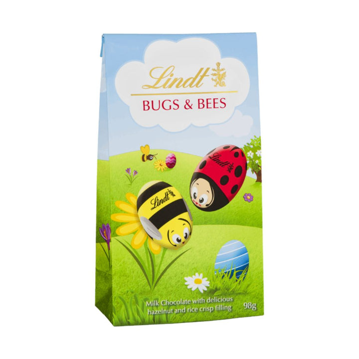 Lindt Bugs and Bees Pouch | Auckland Grocery Delivery Get Lindt Bugs and Bees Pouch delivered to your doorstep by your local Auckland grocery delivery. Shop Paddock To Pantry. Convenient online food shopping in NZ | Grocery Delivery Auckland | Grocery Delivery Nationwide | Fruit Baskets NZ | Online Food Shopping NZ Lindt Bugs & Bees Chocolate Pouch delivered nationwide. Shop Easter treats and groceries from your online supermarket with fast, convenient delivery.