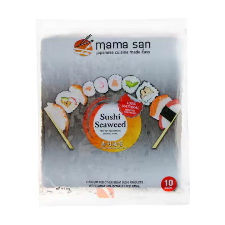 Mama San Sushi Seaweed | Auckland Grocery Delivery Get Mama San Sushi Seaweed delivered to your doorstep by your local Auckland grocery delivery. Shop Paddock To Pantry. Convenient online food shopping in NZ | Grocery Delivery Auckland | Grocery Delivery Nationwide | Fruit Baskets NZ | Online Food Shopping NZ Mama San Sushi Seaweed (nori sheets). Perfect for homemade sushi rolls, hand rolls & onigiri. Japanese pantry staple. NZ grocery delivery.