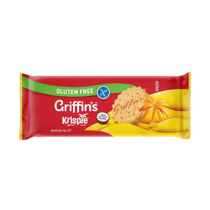 Griffins Krispie Gluten Free | Auckland Grocery Delivery Get Griffins Krispie Gluten Free delivered to your doorstep by your local Auckland grocery delivery. Shop Paddock To Pantry. Convenient online food shopping in NZ | Grocery Delivery Auckland | Grocery Delivery Nationwide | Fruit Baskets NZ | Online Food Shopping NZ Griffin’s Krispie Gluten Free biscuits. Light, crisp crackers for snacks or platters — order gluten-free groceries online with NZ delivery.