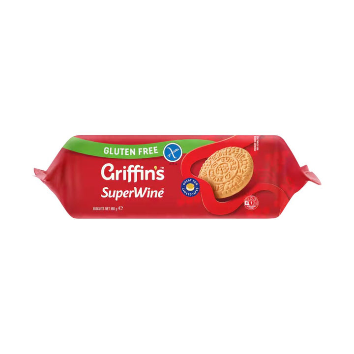 Griffins Superwine Gluten Free | Auckland Grocery Delivery Get Griffins Superwine Gluten Free delivered to your doorstep by your local Auckland grocery delivery. Shop Paddock To Pantry. Convenient online food shopping in NZ | Grocery Delivery Auckland | Grocery Delivery Nationwide | Fruit Baskets NZ | Online Food Shopping NZ Griffin’s Superwine Gluten Free biscuits. Ideal for platters and snacks — shop gluten free groceries online with convenient NZ delivery.