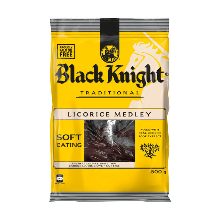 Black Knight Licorice Medley | Auckland Grocery Delivery Get Black Knight Licorice Medley delivered to your doorstep by your local Auckland grocery delivery. Shop Paddock To Pantry. Convenient online food shopping in NZ | Grocery Delivery Auckland | Grocery Delivery Nationwide | Fruit Baskets NZ | Online Food Shopping NZ Black Knight Licorice Medley assorted lollies. Mixed licorice treats for sharing — buy sweets online with fast NZ grocery delivery to your door.