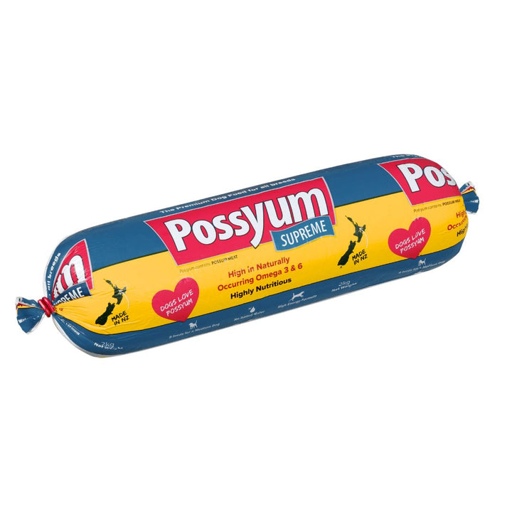 Possyum Supreme Dog Roll | Auckland Grocery Delivery Get Possyum Supreme Dog Roll delivered to your doorstep by your local Auckland grocery delivery. Shop Paddock To Pantry. Convenient online food shopping in NZ | Grocery Delivery Auckland | Grocery Delivery Nationwide | Fruit Baskets NZ | Online Food Shopping NZ Possyum Supreme Dog Roll pet food. Easy-slice dog roll for everyday feeding — order pet essentials online with convenient NZ grocery delivery.ery.