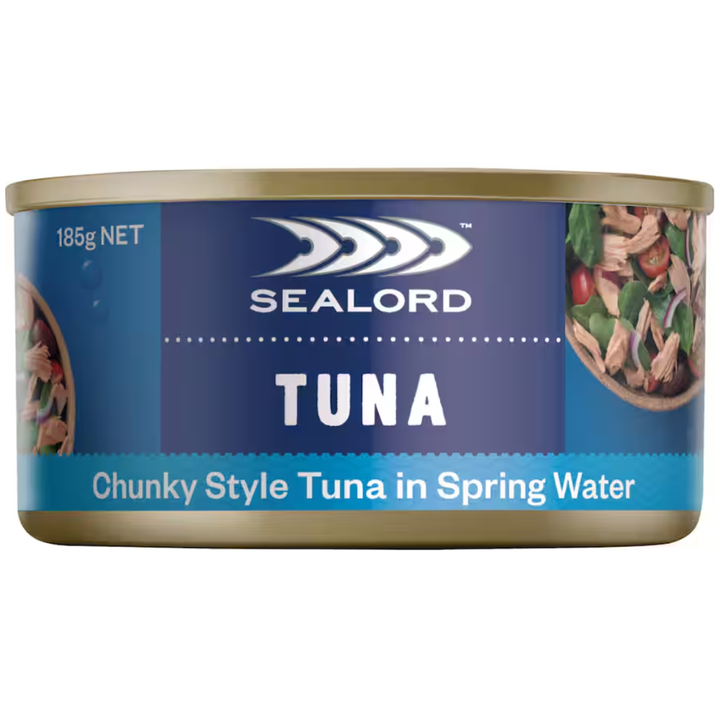 Sealord Tuna in Springwater - 185g | Auckland Grocery Delivery Get Sealord Tuna in Springwater - 185g delivered to your doorstep by your local Auckland grocery delivery. Shop Paddock To Pantry. Convenient online food shopping in NZ | Grocery Delivery Auckland | Grocery Delivery Nationwide | Fruit Baskets NZ | Online Food Shopping NZ 