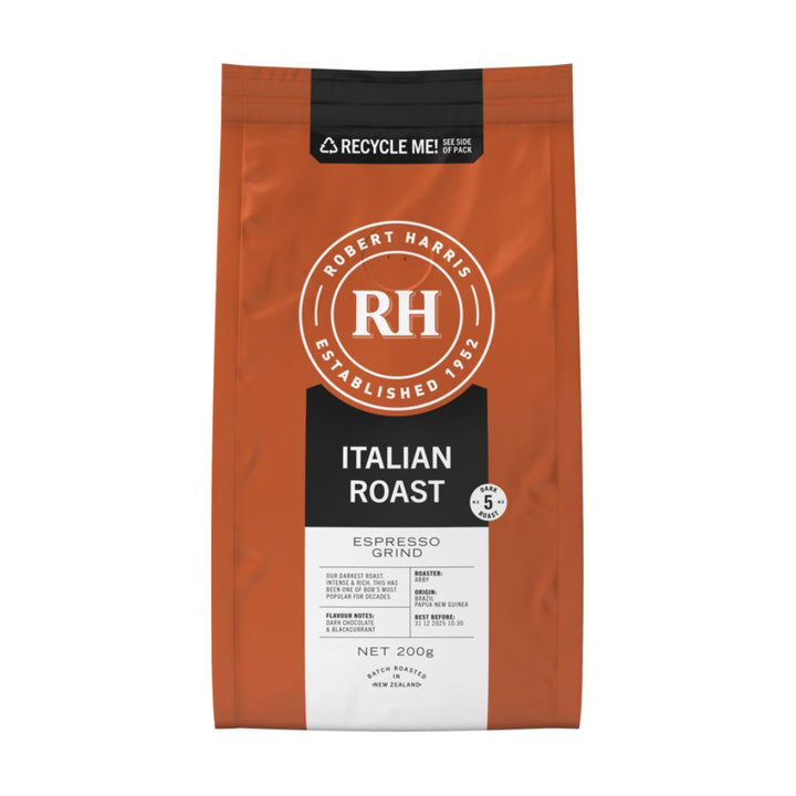 Robert Harris Selections Italian Roast Ground Espresso Robert Harris Italian Roast Ground Espresso. Rich, bold coffee for home brewing — buy coffee online with convenient NZ grocery delivery to your door.