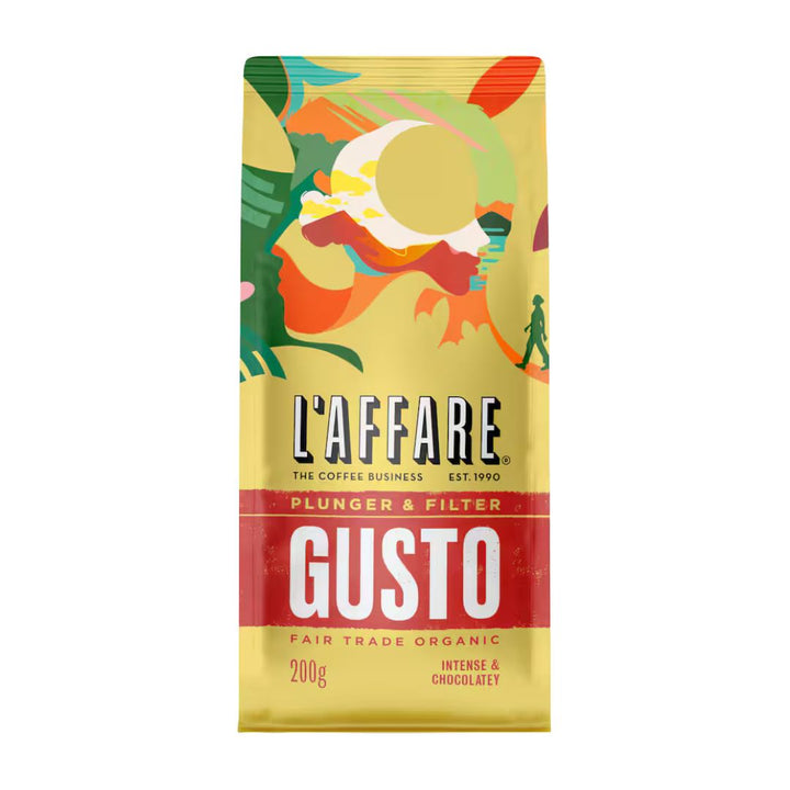 Cafe L'affare Organic Gusto Plunger | Auckland Grocery Delivery Get Cafe L'affare Organic Gusto Plunger delivered to your doorstep by your local Auckland grocery delivery. Shop Paddock To Pantry. Convenient online food shopping in NZ | Grocery Delivery Auckland | Grocery Delivery Nationwide | Fruit Baskets NZ | Online Food Shopping NZ Café L’affare Organic Gusto Plunger coffee. Bold organic brew for plunger lovers — shop coffee online with convenient NZ grocery delivery to your door.