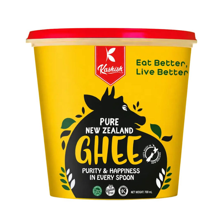 Kashish NZ Made Ghee | Auckland Grocery Delivery Get Kashish NZ Made Ghee delivered to your doorstep by your local Auckland grocery delivery. Shop Paddock To Pantry. Convenient online food shopping in NZ | Grocery Delivery Auckland | Grocery Delivery Nationwide | Fruit Baskets NZ | Online Food Shopping NZ Kashish NZ Made Ghee. Rich clarified butter for cooking and high-heat use — shop pantry essentials online with convenient NZ grocery delivery to your door.