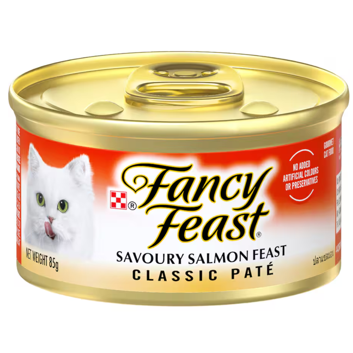 Fancy Feast Salmon In Gravy | Auckland Grocery Delivery Get Fancy Feast Salmon In Gravy delivered to your doorstep by your local Auckland grocery delivery. Shop Paddock To Pantry. Convenient online food shopping in NZ | Grocery Delivery Auckland | Grocery Delivery Nationwide | Fruit Baskets NZ | Online Food Shopping NZ Tender salmon in rich gravy for a tasty, nourishing cat meal. A favourite wet cat food option, delivered nationwide with your groceries.