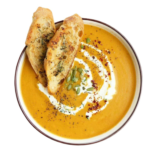 Pumpkin Soup Creamy pumpkin soup dinner bundle delivered NZ-wide. Full-size supermarket products, no subscription needed. Ready in 35 mins, feeds 4–6.