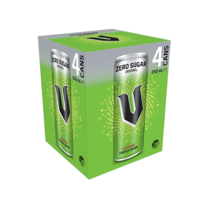 V Sugar Free Energy Drink 4 x 250ml | Auckland Grocery Delivery Get V Sugar Free Energy Drink 4 x 250ml delivered to your doorstep by your local Auckland grocery delivery. Shop Paddock To Pantry. Convenient online food shopping in NZ | Grocery Delivery Auckland | Grocery Delivery Nationwide | Fruit Baskets NZ | Online Food Shopping NZ V Sugar Free Energy Drink 4x250ml. Get your favourite energy drinks delivered when you shop groceries online across New Zealand.