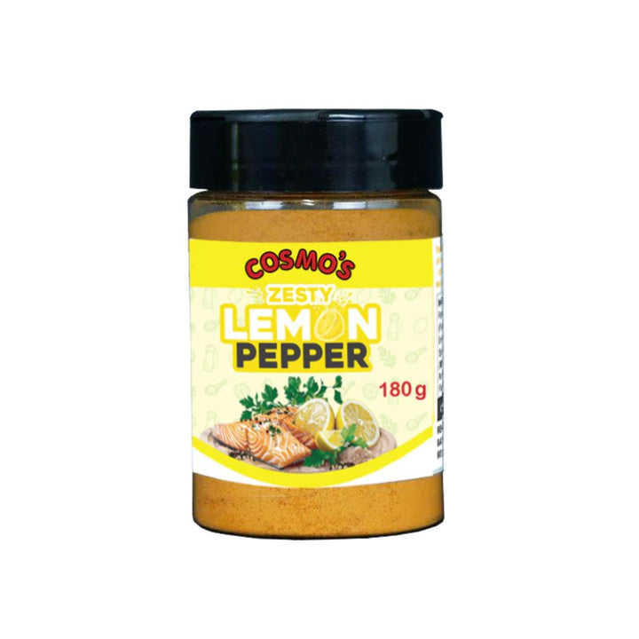 Cosmos Lemon Pepper Shaker | Auckland Grocery Delivery Get Cosmos Lemon Pepper Shaker delivered to your doorstep by your local Auckland grocery delivery. Shop Paddock To Pantry. Convenient online food shopping in NZ | Grocery Delivery Auckland | Grocery Delivery Nationwide | Fruit Baskets NZ | Online Food Shopping NZ Cosmos Lemon Pepper Shaker. Zesty seasoning for chicken, seafood and veggies — shop pantry essentials online with convenient NZ grocery delivery.