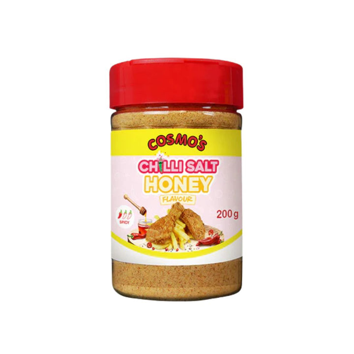 Cosmos Chilli Honey Flavoured Salt | Auckland Grocery Delivery Get Cosmos Chilli Honey Flavoured Salt delivered to your doorstep by your local Auckland grocery delivery. Shop Paddock To Pantry. Convenient online food shopping in NZ | Grocery Delivery Auckland | Grocery Delivery Nationwide | Fruit Baskets NZ | Online Food Shopping NZ Cosmos Chilli Honey Flavoured Salt. Sweet and spicy seasoning for meats, fries and snacks — shop pantry essentials online with NZ grocery delivery.