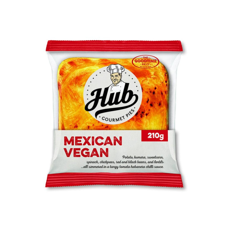 Hub Vegan Mexican Pie | Auckland Grocery Delivery Get Hub Vegan Mexican Pie delivered to your doorstep by your local Auckland grocery delivery. Shop Paddock To Pantry. Convenient online food shopping in NZ | Grocery Delivery Auckland | Grocery Delivery Nationwide | Fruit Baskets NZ | Online Food Shopping NZ Hub Vegan Mexican Pie. Flavour-packed plant-based pie for an easy meal — shop vegan food online with convenient NZ grocery delivery to your door.