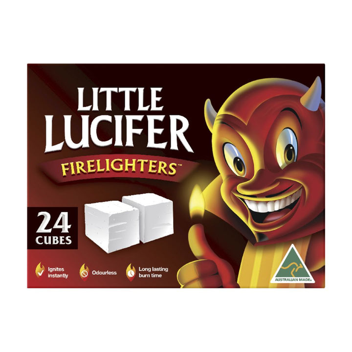 Little Lucifer Firelighters 24pk Little Lucifer Firelighters 24pk. Easy-light fire starters for fireplaces, BBQs and wood burners — shop household essentials online with NZ delivery.
