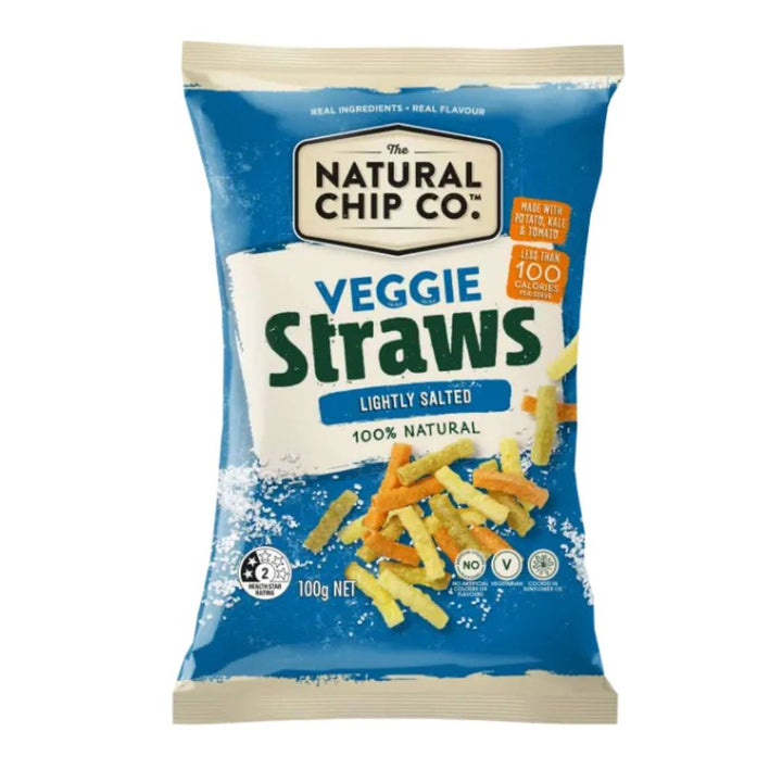 Natural Chip Lightly Salted Veggie Straws | Auckland Grocery Delivery Get Natural Chip Lightly Salted Veggie Straws delivered to your doorstep by your local Auckland grocery delivery. Shop Paddock To Pantry. Convenient online food shopping in NZ | Grocery Delivery Auckland | Grocery Delivery Nationwide | Fruit Baskets NZ | Online Food Shopping NZ Natural Chip Lightly Salted Veggie Straws. Crispy veggie snacks with sea salt flavour — shop snacks online with convenient NZ grocery delivery to your door.
