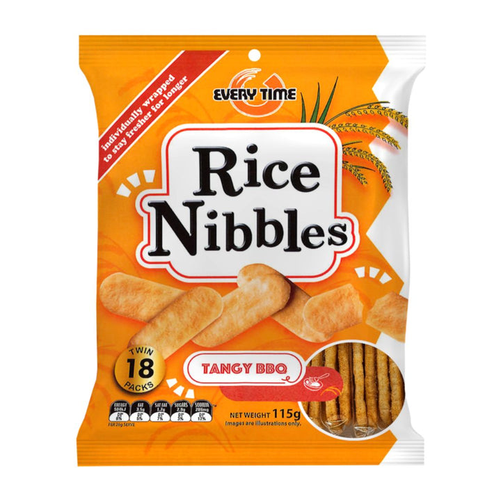 Every Time Tangy BBQ Rice Nibbles | Auckland Grocery Delivery Get Every Time Tangy BBQ Rice Nibbles delivered to your doorstep by your local Auckland grocery delivery. Shop Paddock To Pantry. Convenient online food shopping in NZ | Grocery Delivery Auckland | Grocery Delivery Nationwide | Fruit Baskets NZ | Online Food Shopping NZ Every Time Tangy BBQ Rice Nibbles. Crunchy rice crackers with smoky BBQ flavour — shop snacks online with convenient NZ grocery delivery to your door.